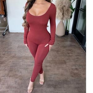 Burgundy bodysuit